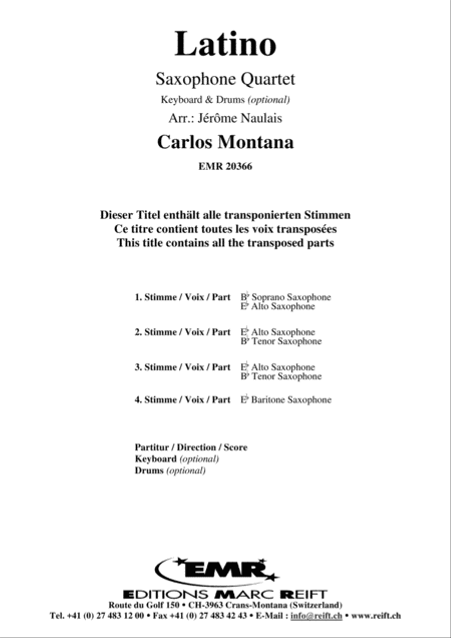 Latino Saxophone Quartet scores gallery preview page 2