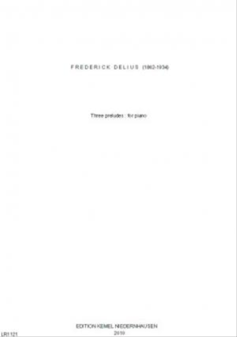 Three preludes Piano Solo scores gallery preview page 1
