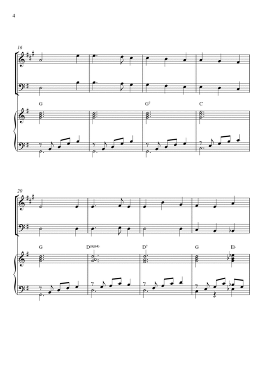 Traditional - Away in A Manger (Trio Piano, Clarinet and Bassoon) with chords image number null