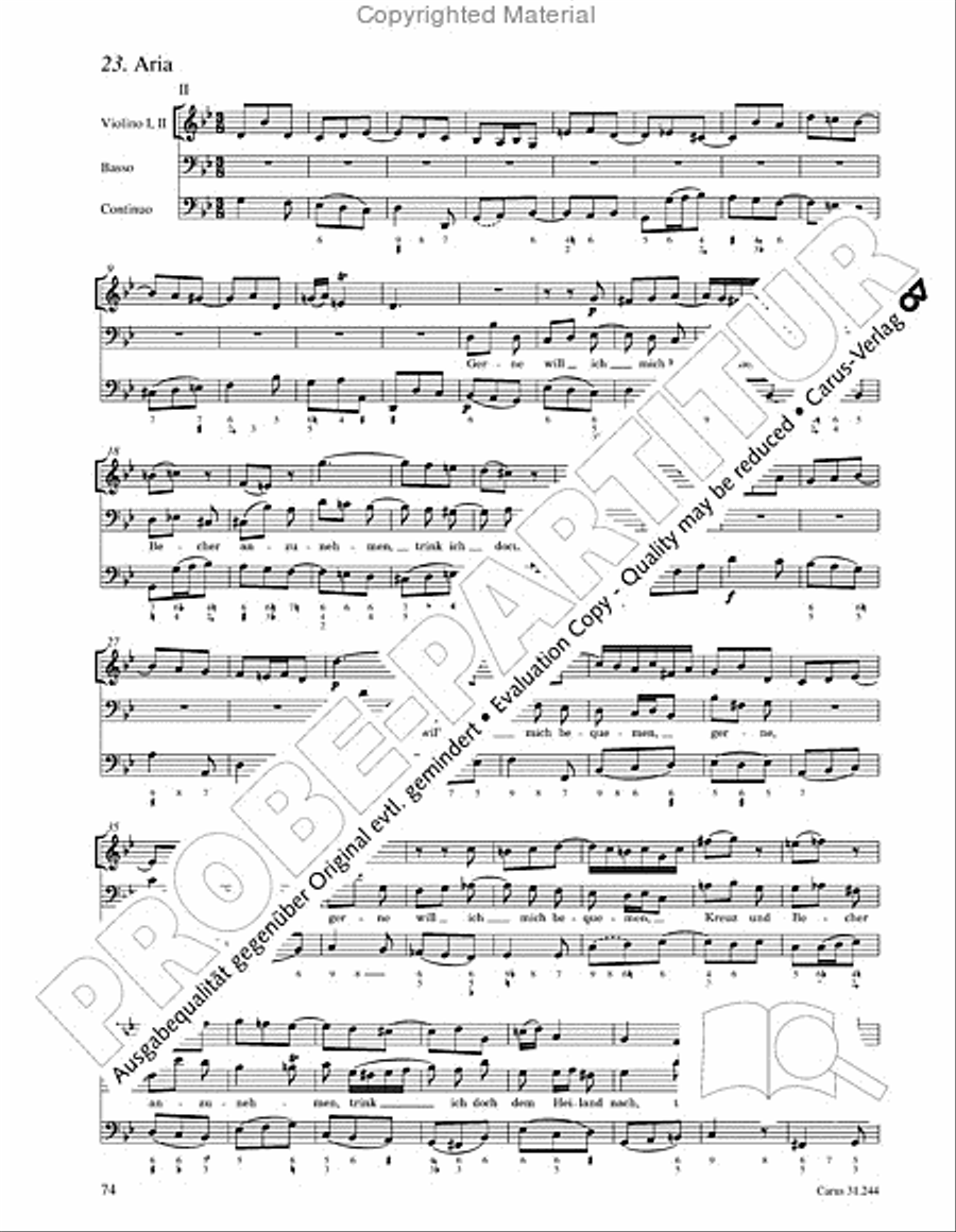 St. Matthew Passion (Matthaus-Passion) 4-Part scores gallery preview page 76