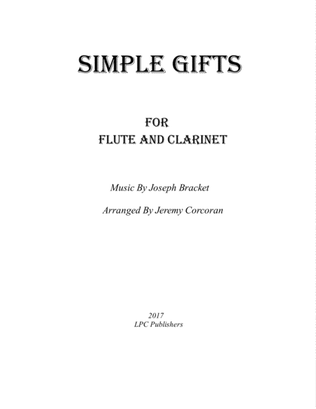 Book cover for Simple Gifts for Flute and Clarinet