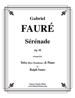 Book cover for Serenade, Op. 98 for Tuba or Bass Trombone & Piano