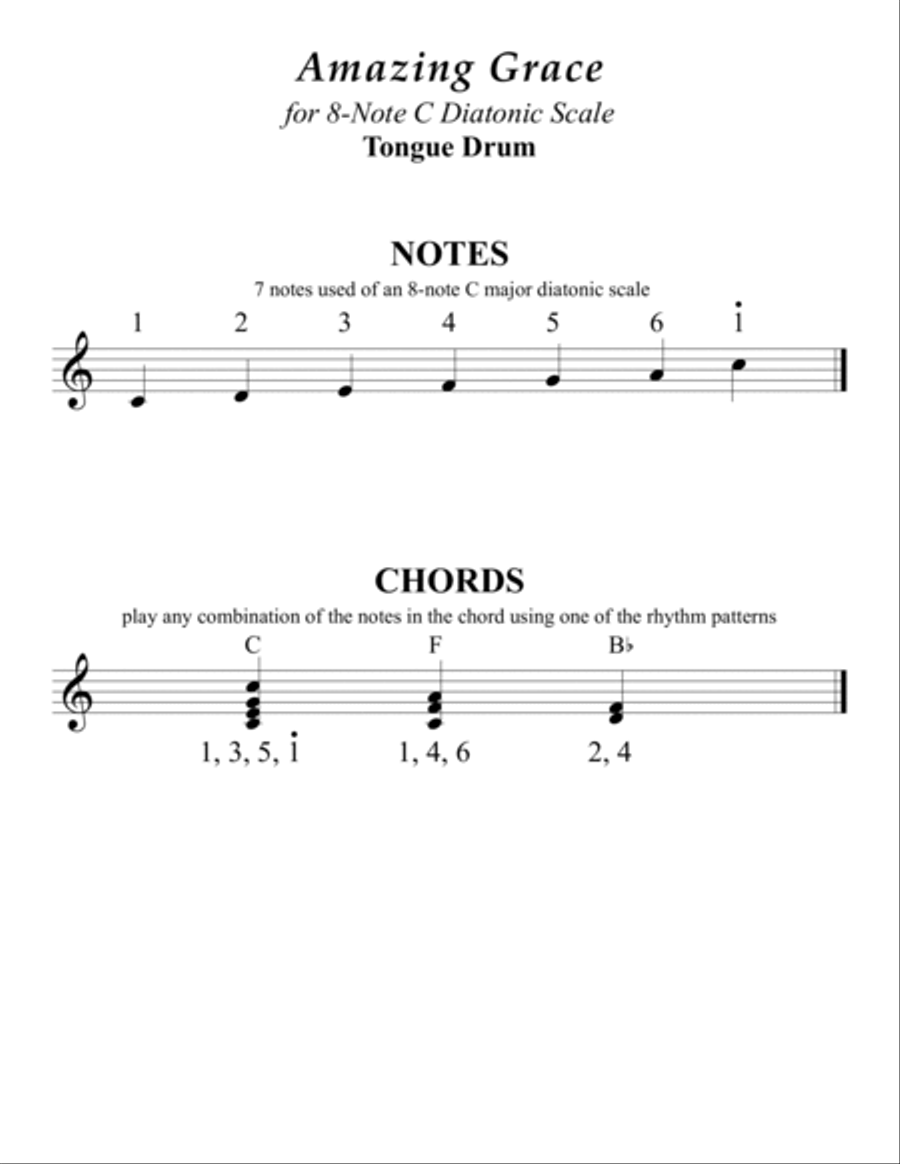 Hymn Meditations for 8-note C major diatonic scale Tongue Drums (A collection of 10 Solos and Duets) image number null