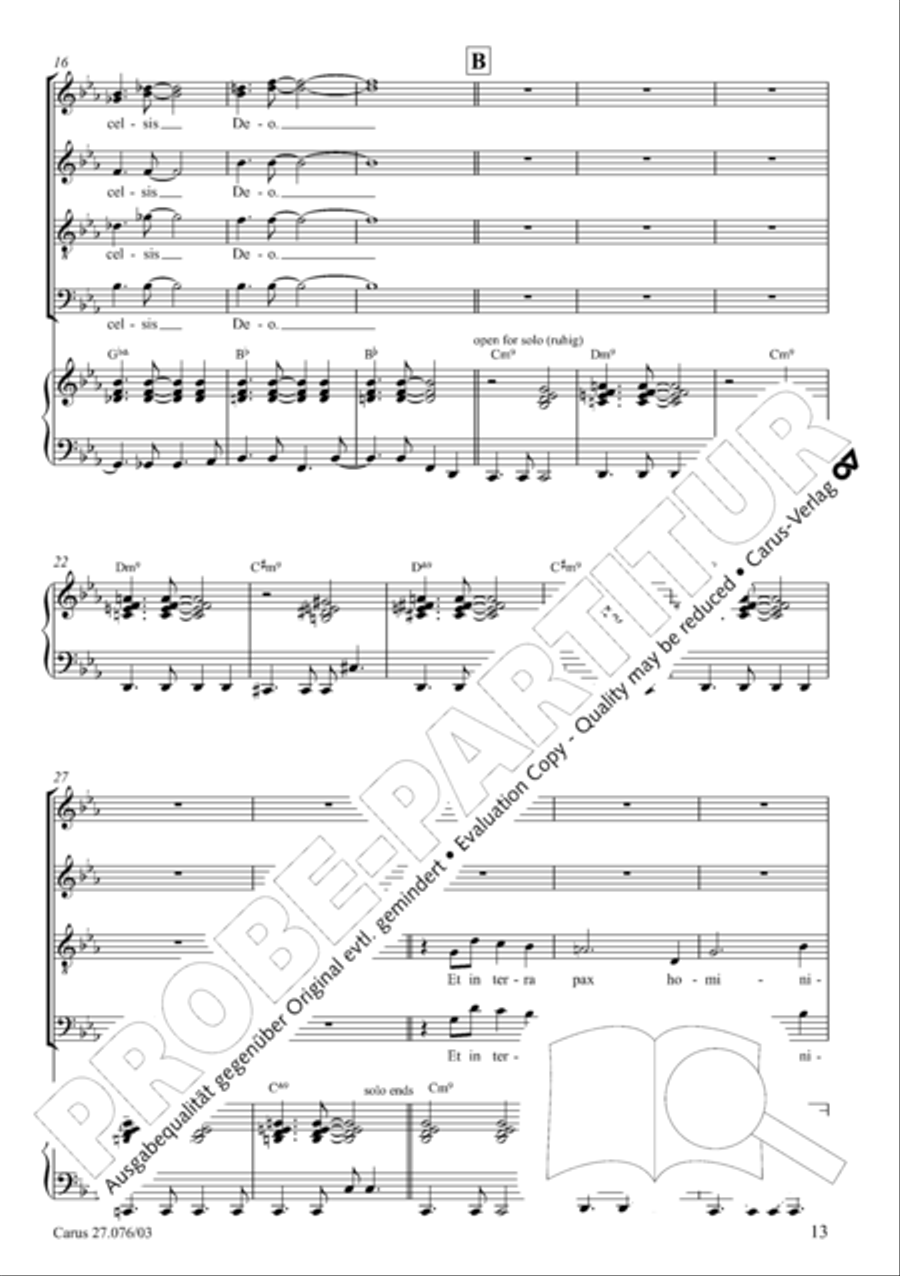 Missa in tempore incerto 4-Part scores gallery preview page 14