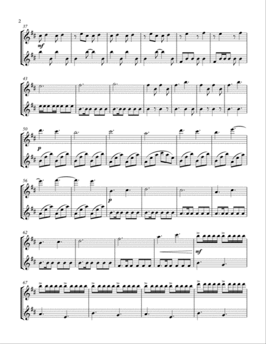 Dragonborn (skyrim Theme) Flute Duet scores gallery preview page 2