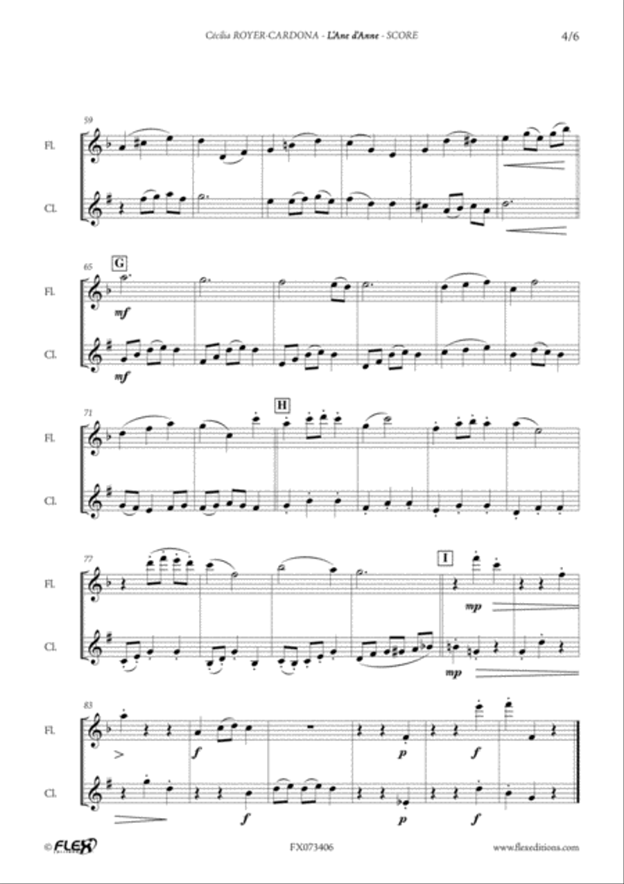 L'Ane d'Anne Clarinet scores gallery preview page 4