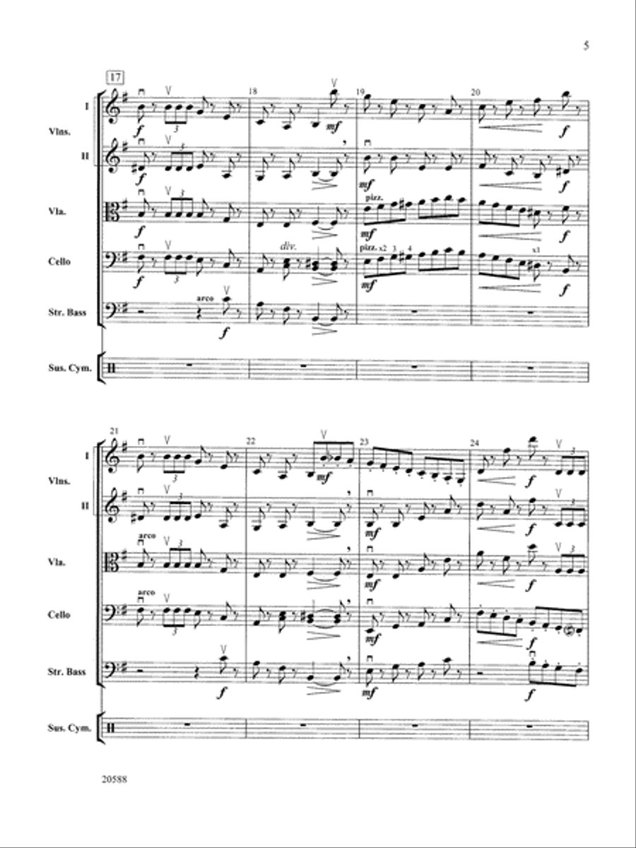 March of the Nutcracker (from The Nutcracker Ballet): Score String Orchestra scores gallery preview page 5