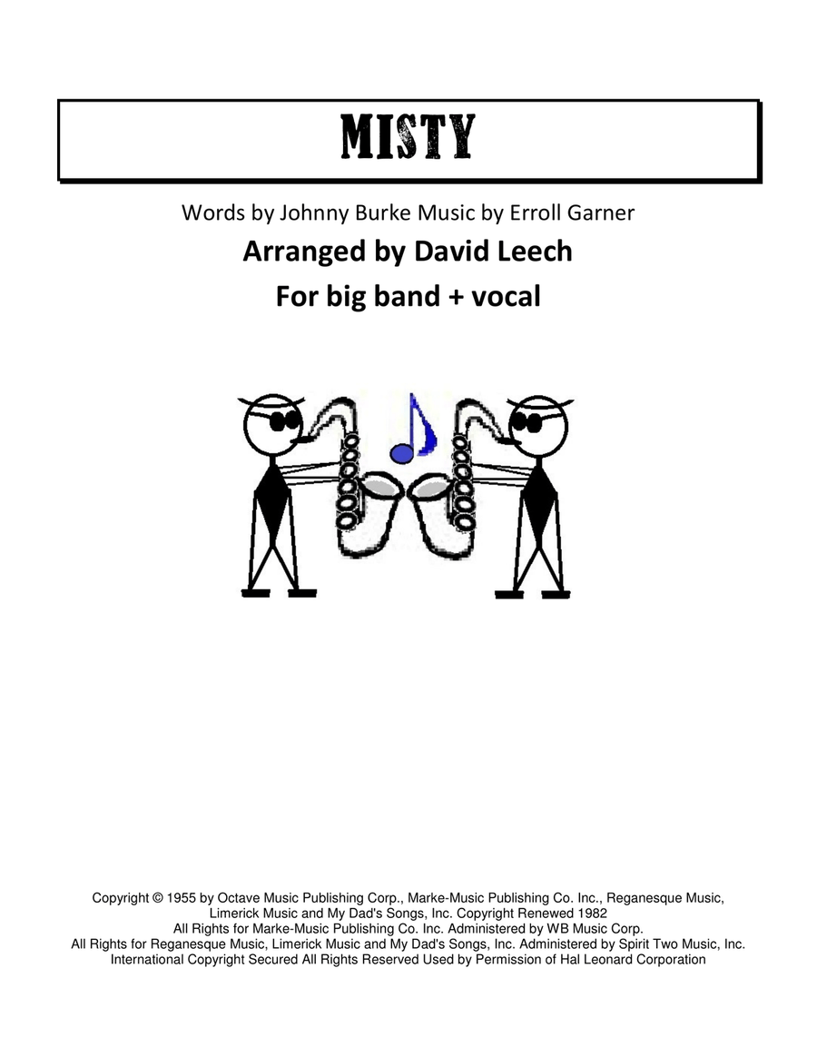 Misty Jazz Ensemble scores gallery preview page 1
