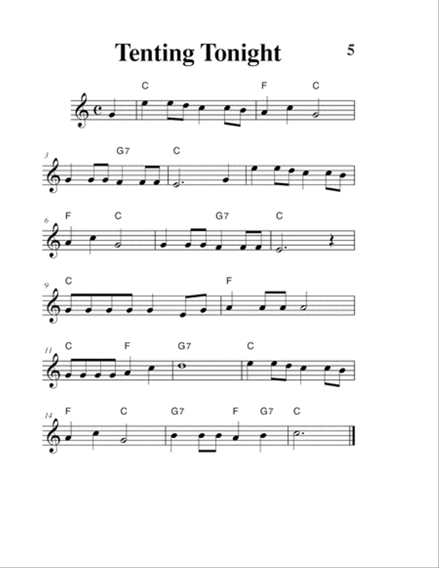 Recorder Tunes Made Easy, Big Note/Large Print Edition Recorder scores gallery preview page 6