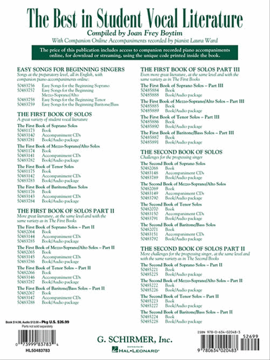 The First Book of Tenor Solos Tenor Voice scores gallery preview page 2