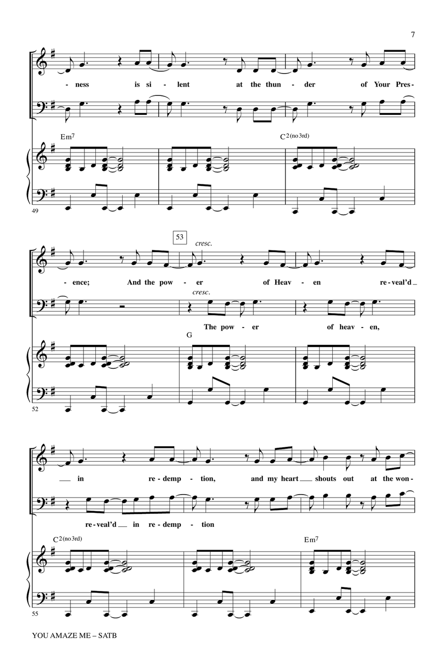 You Amaze Me You Amaze Me 4-Part scores gallery preview page 6