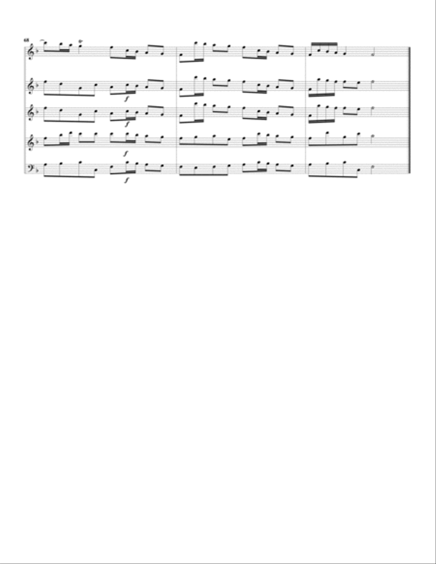 Concerto, oboe, string orchestra, Op.7, no.6 (Arrangement for 5 recorders) String Orchestra scores gallery preview page 6