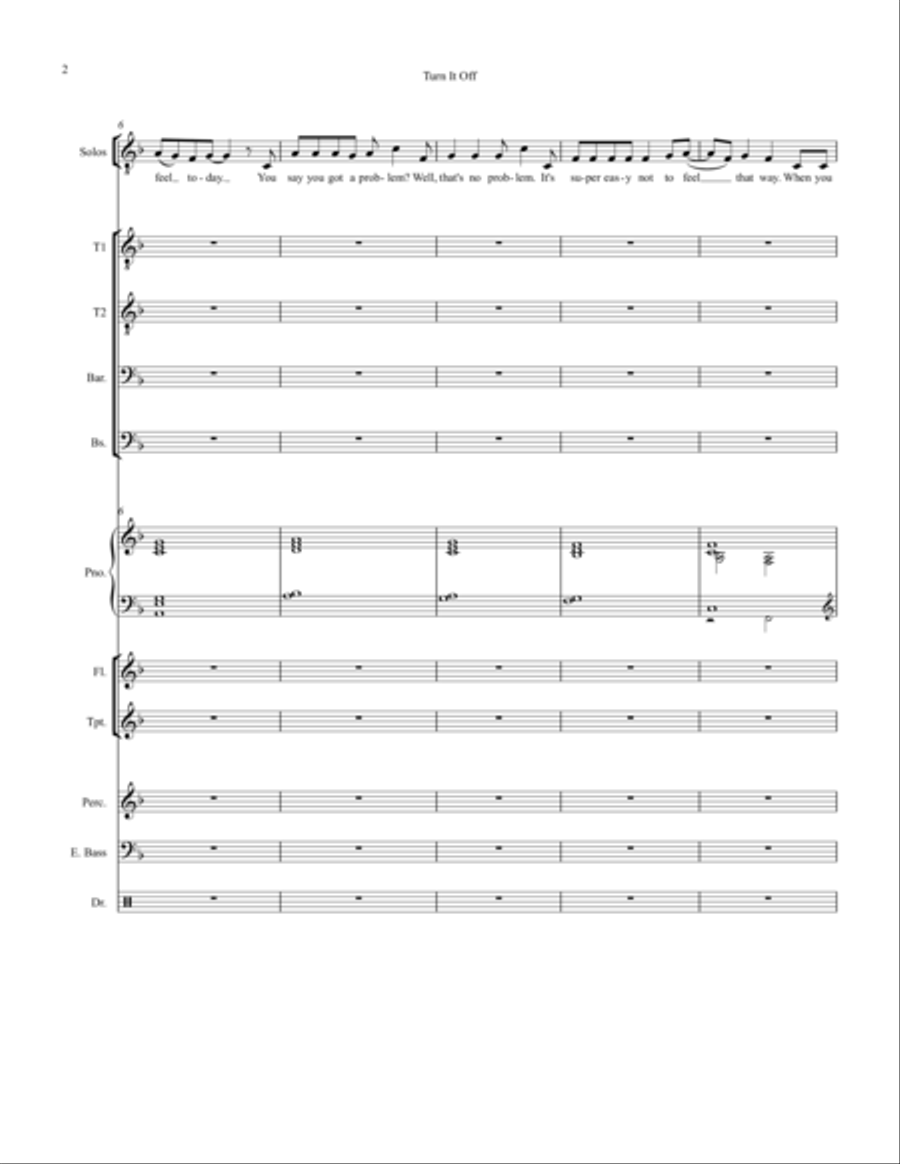 Turn It Off Small Ensemble scores gallery preview page 2
