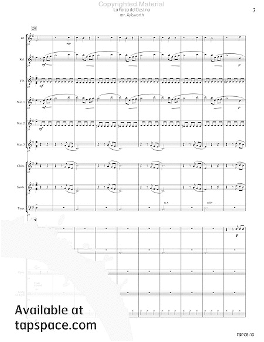 La Forza del Destino Percussion Ensemble scores gallery preview page 6