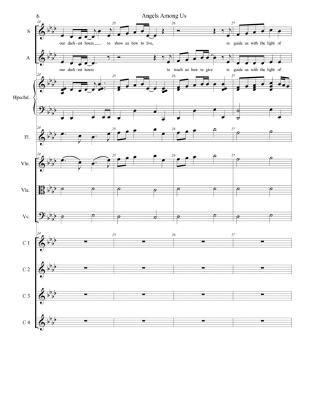 Angels Among Us - Score Only image number null