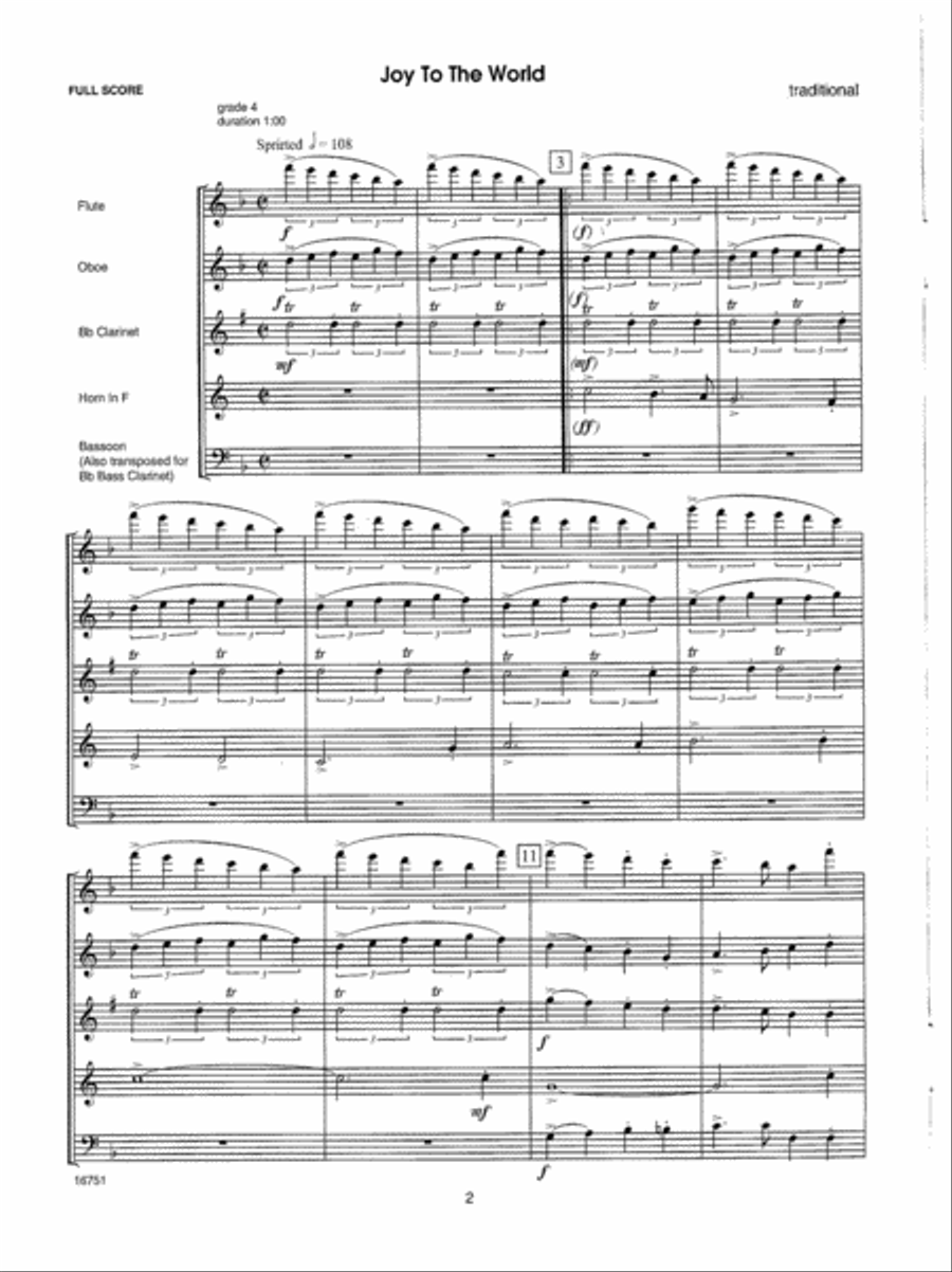 Carols For Christmas Woodwind Quintet scores gallery preview page 2