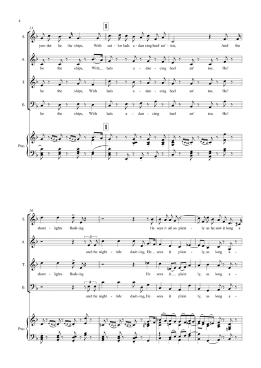 Drake's Drum 4-Part scores gallery preview page 4