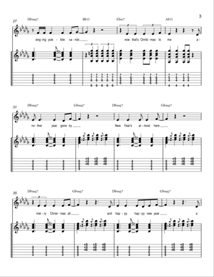 Merry Christmas All Electric Guitar scores gallery preview page 3