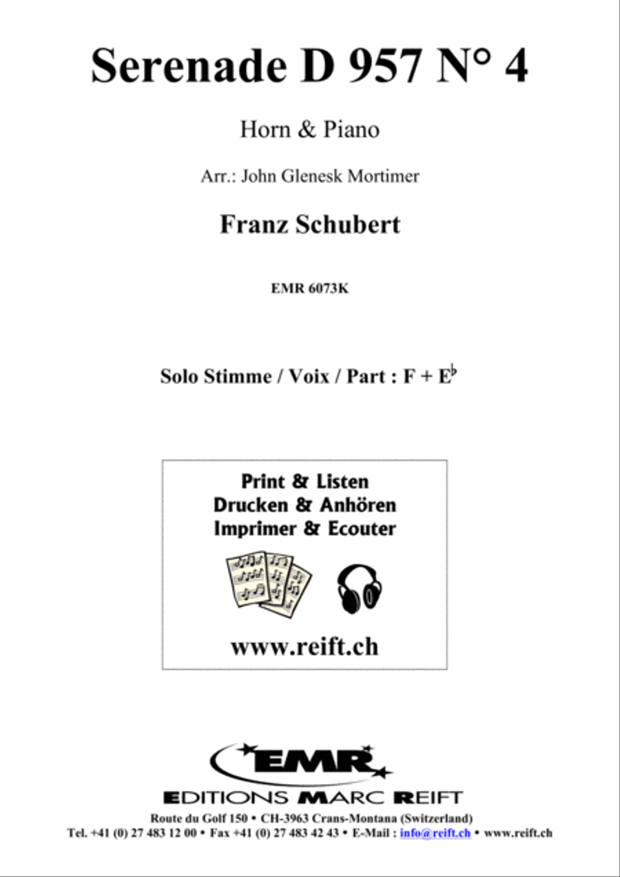 Serenade Serenade Horn scores gallery preview page 2