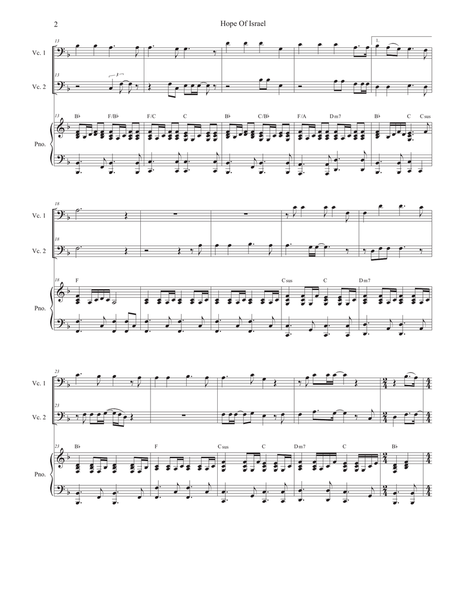 Hope Of Israel String Duet scores gallery preview page 2