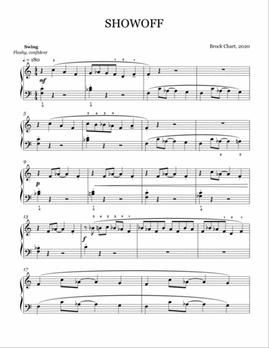 Book cover for Show-Off - Early Intermediate Jazz Piano Solo