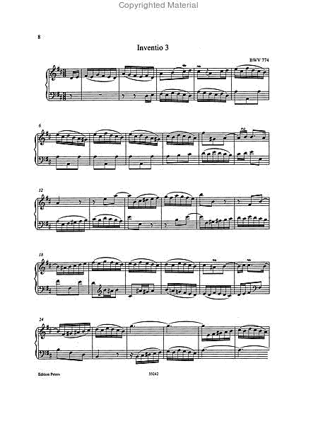 Two-part Inventions BWV 772-786 for Piano