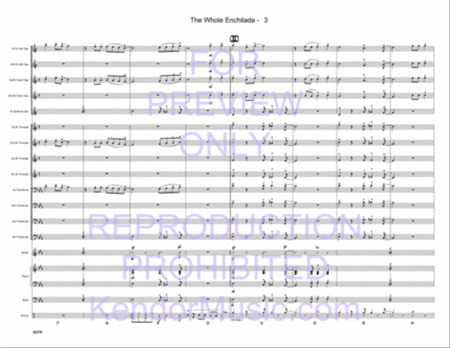 Whole Enchilada, The Jazz Ensemble scores gallery preview page 4