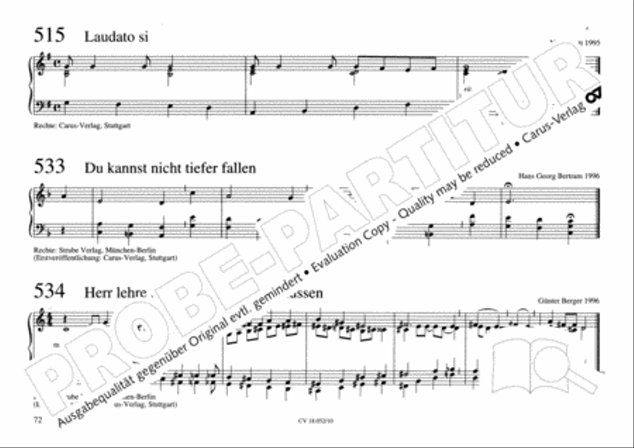 Esslinger Orgelbuch, Bd I-III Organ Solo scores gallery preview page 89