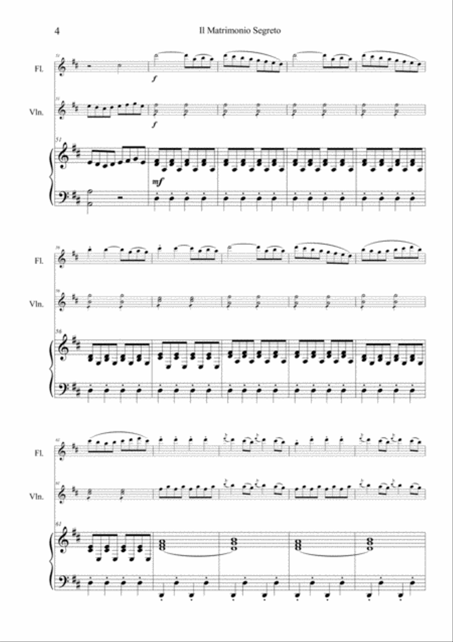 Cimarosa Il Matrimonio Segreto Ouverture Small Ensemble scores gallery preview page 5