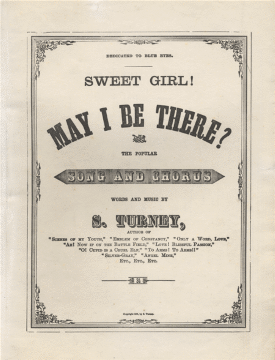 Sweet Girl! May I Be There? The Popular Song and Chorus Choir scores gallery preview page 1