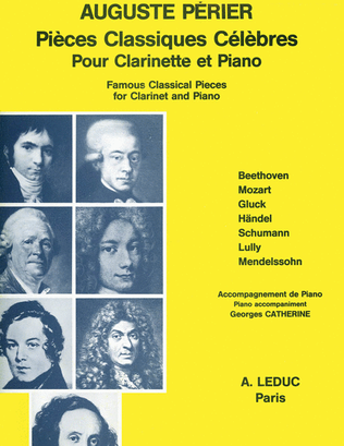 Perier Catherine Pieces Classiques Celebres Clarinet & Piano Book