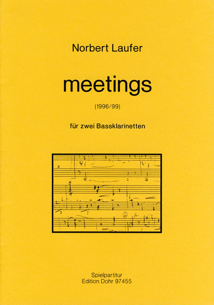Meetings für zwei Bassklarinetten (1996/99)