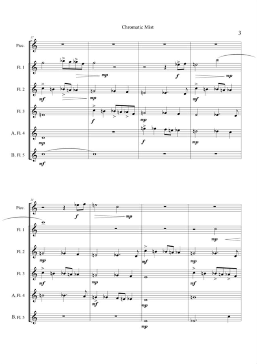 Chromatic Mist Small Ensemble scores gallery preview page 5