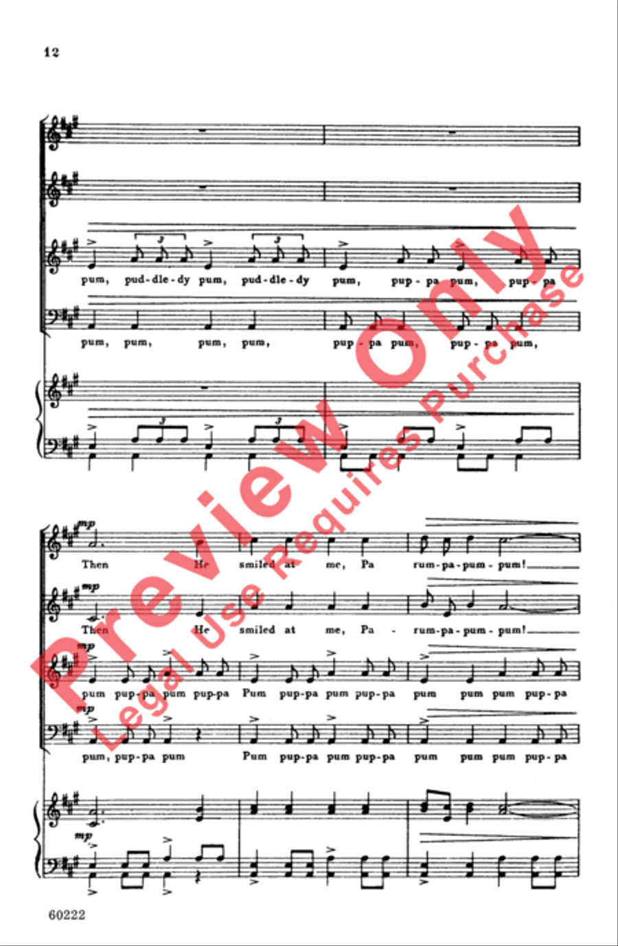 The Little Drummer Boy 4-Part scores gallery preview page 12