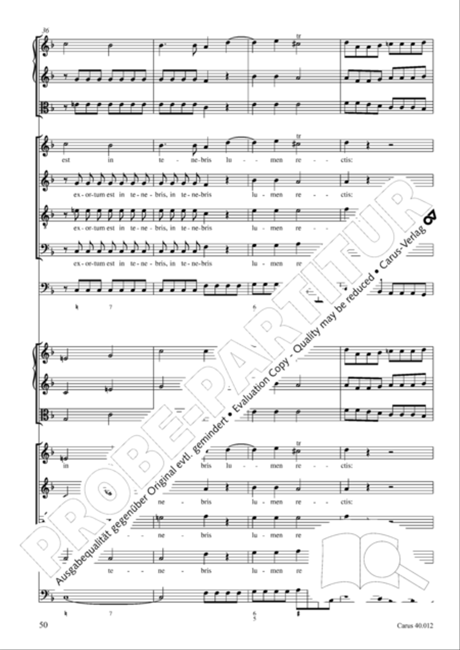 Beatus vir (How blest is he) Psalm 111 4-Part scores gallery preview page 51