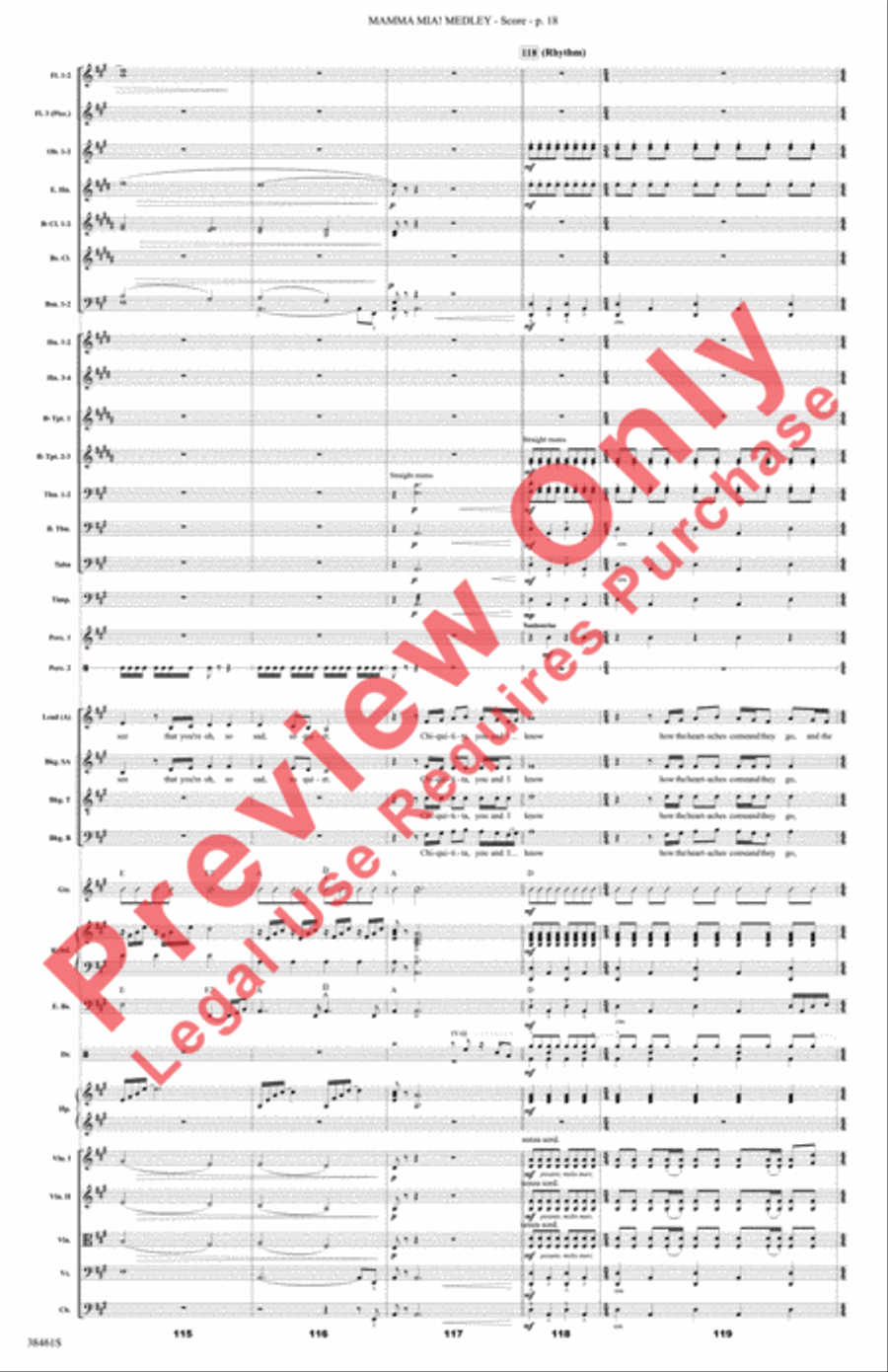 Mamma Mia! Medley Mamma Mia! Medley Full Orchestra scores gallery preview page 19