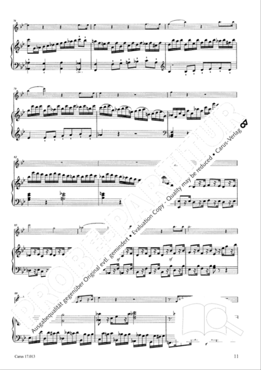 Sonate fur Querflote und Klavier Flute Solo scores gallery preview page 12