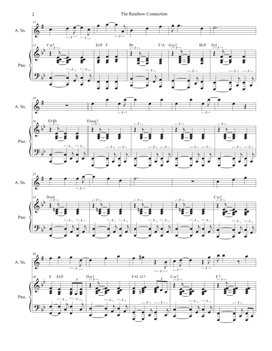 The Rainbow Connection Alto Saxophone scores gallery preview page 2