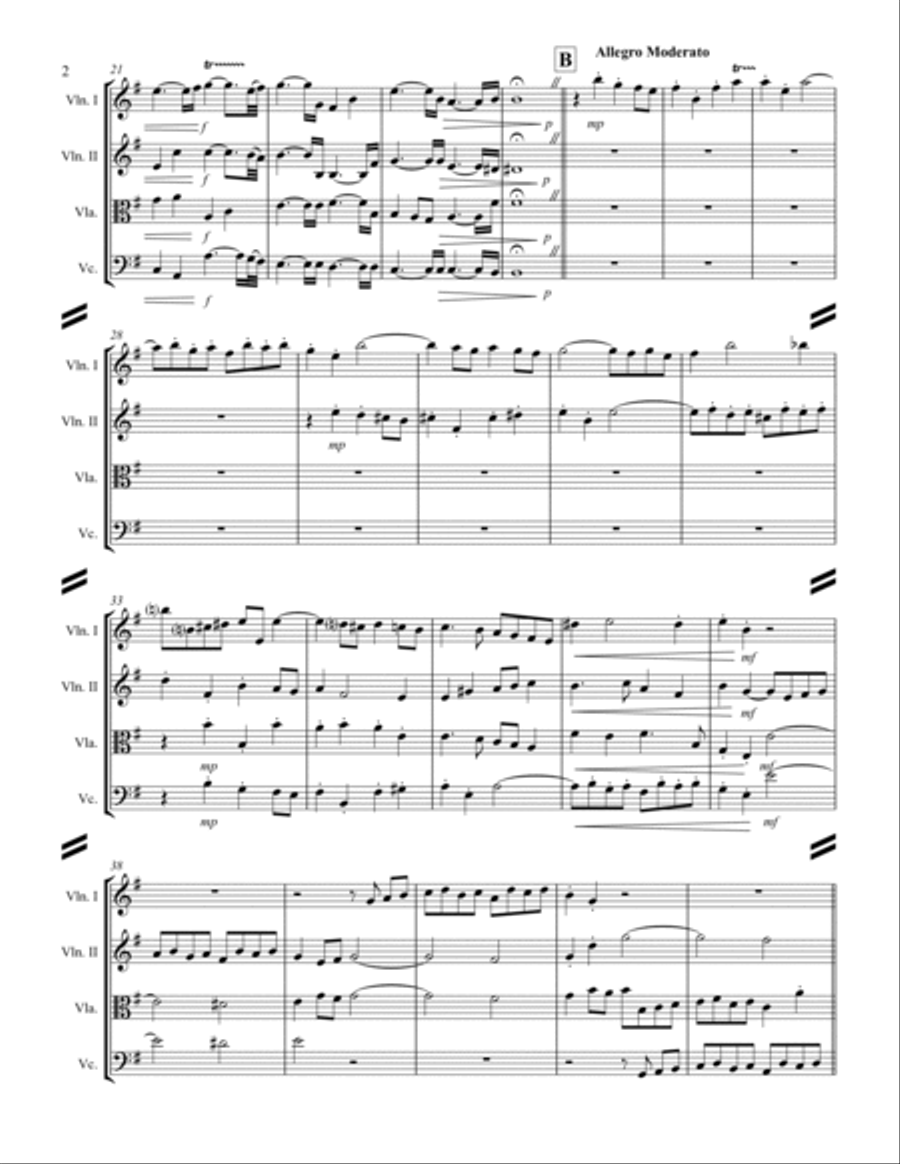 Handel - Overture - Sinfonia from Messiah (for String Quartet) String Quartet scores gallery preview page 3