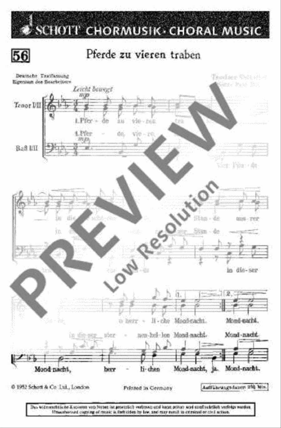 Pferde zu vieren traben TTBB scores gallery preview page 2