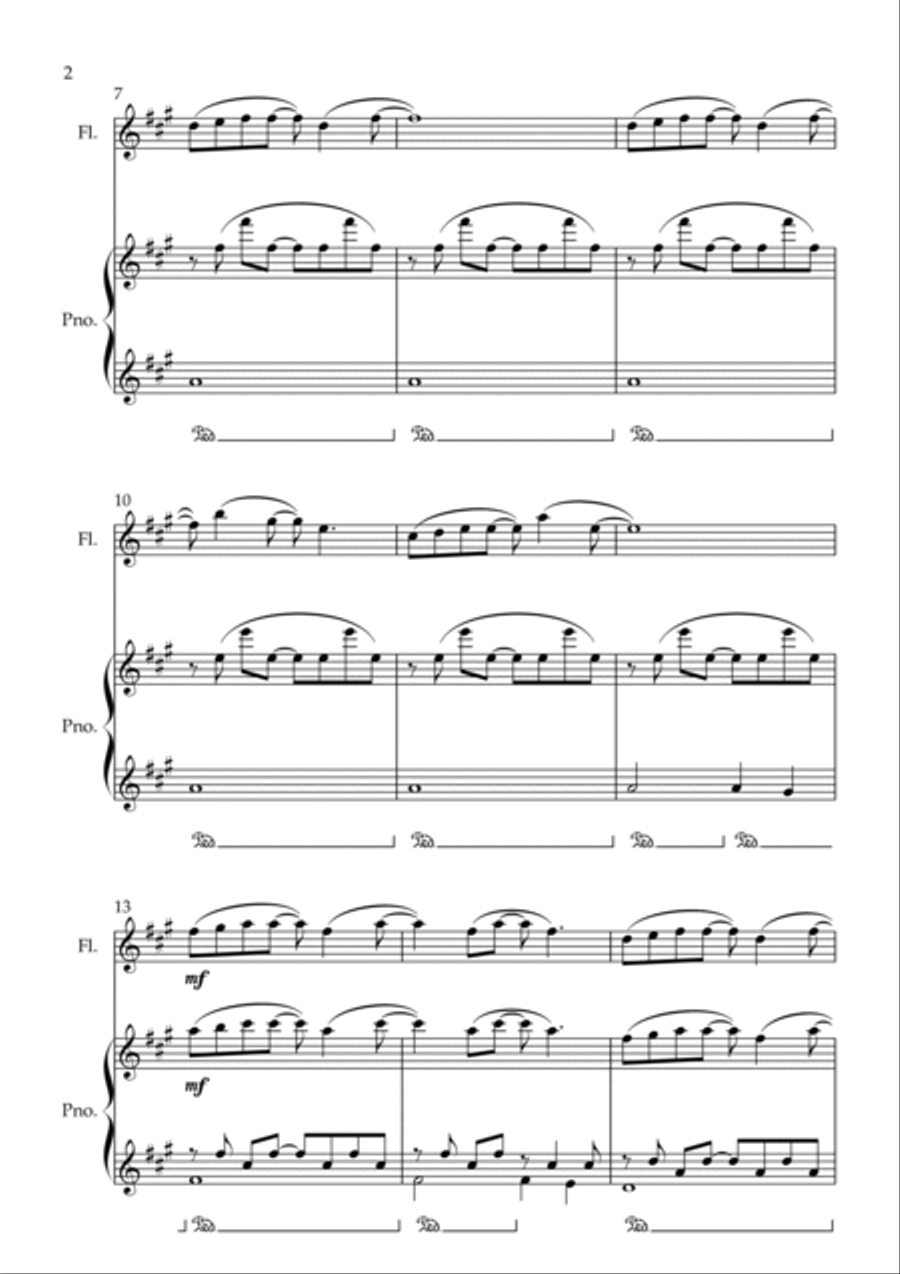Forrest Gump - Main Title (feather Theme) Flute Solo scores gallery preview page 2