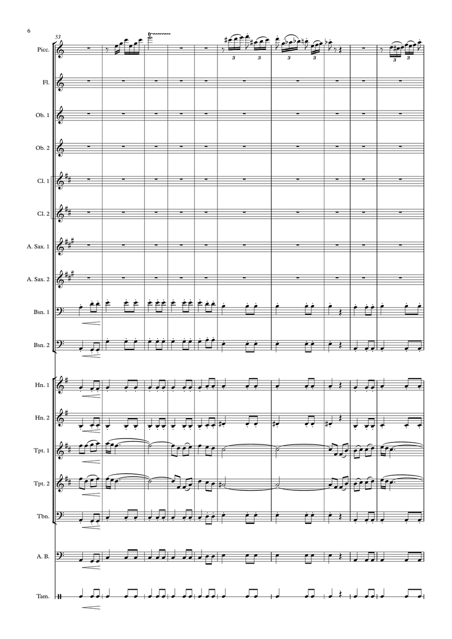 La Santa Espina (for wind ensemble) Large Ensemble scores gallery preview page 6