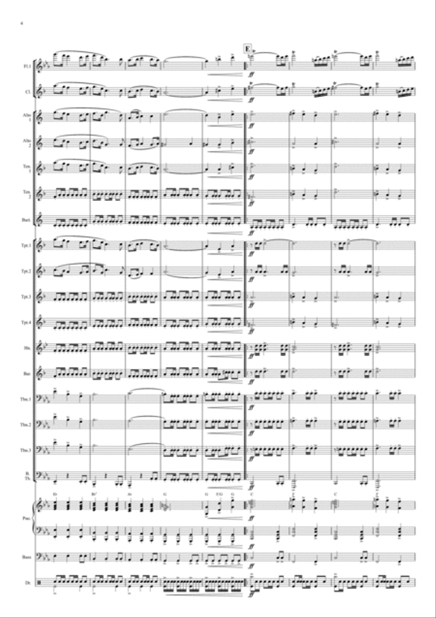 Conquest Of Paradise Concert Band scores gallery preview page 4