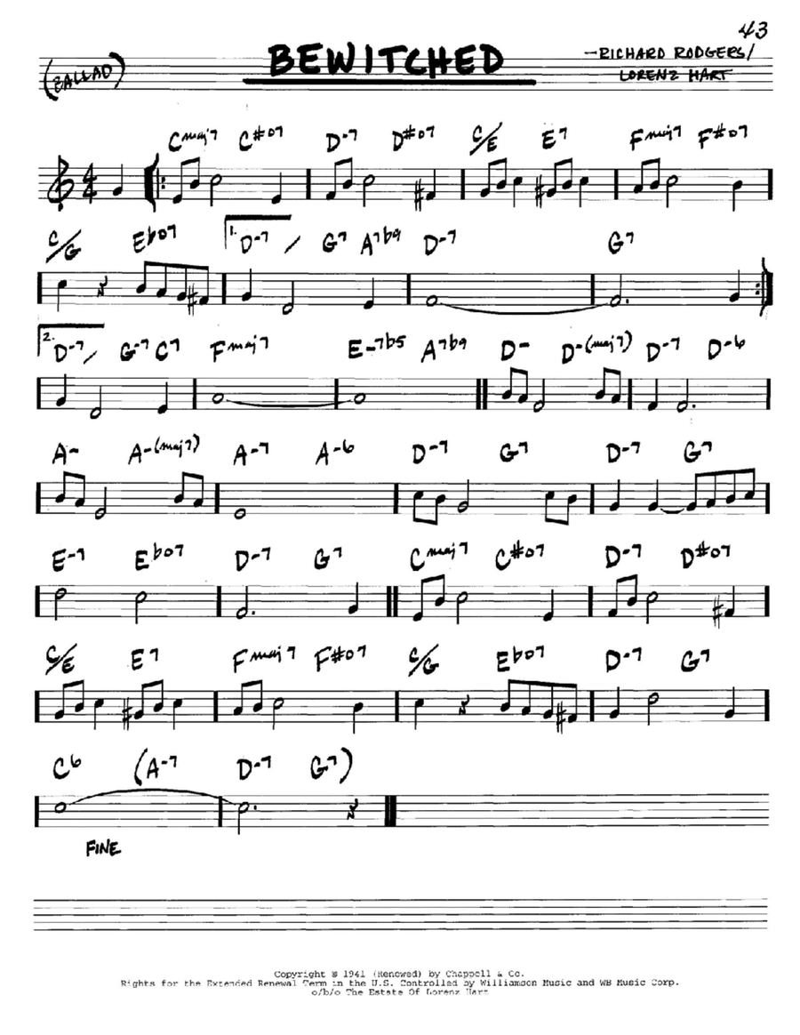 Bewitched Piano scores gallery preview page 1