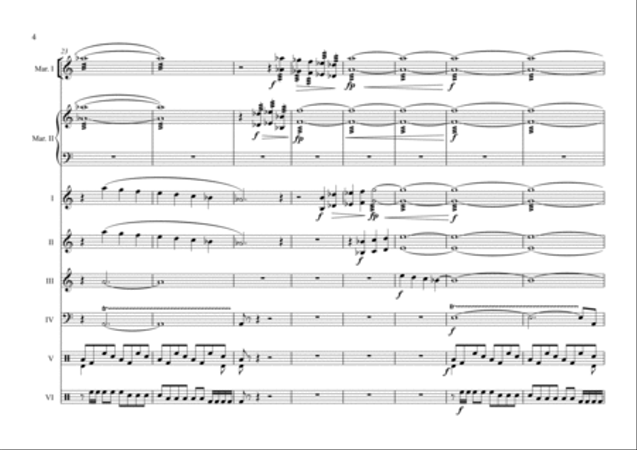 ARIRANG FANTASY for 2 Marimbas & 6 Percussionists Chamber Music scores gallery preview page 4