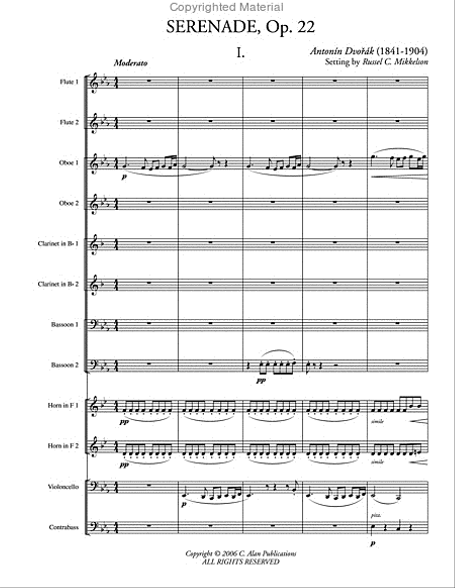 Serenade, Op. 22 Serenade, Op. 22 Concert Band scores gallery preview page 2