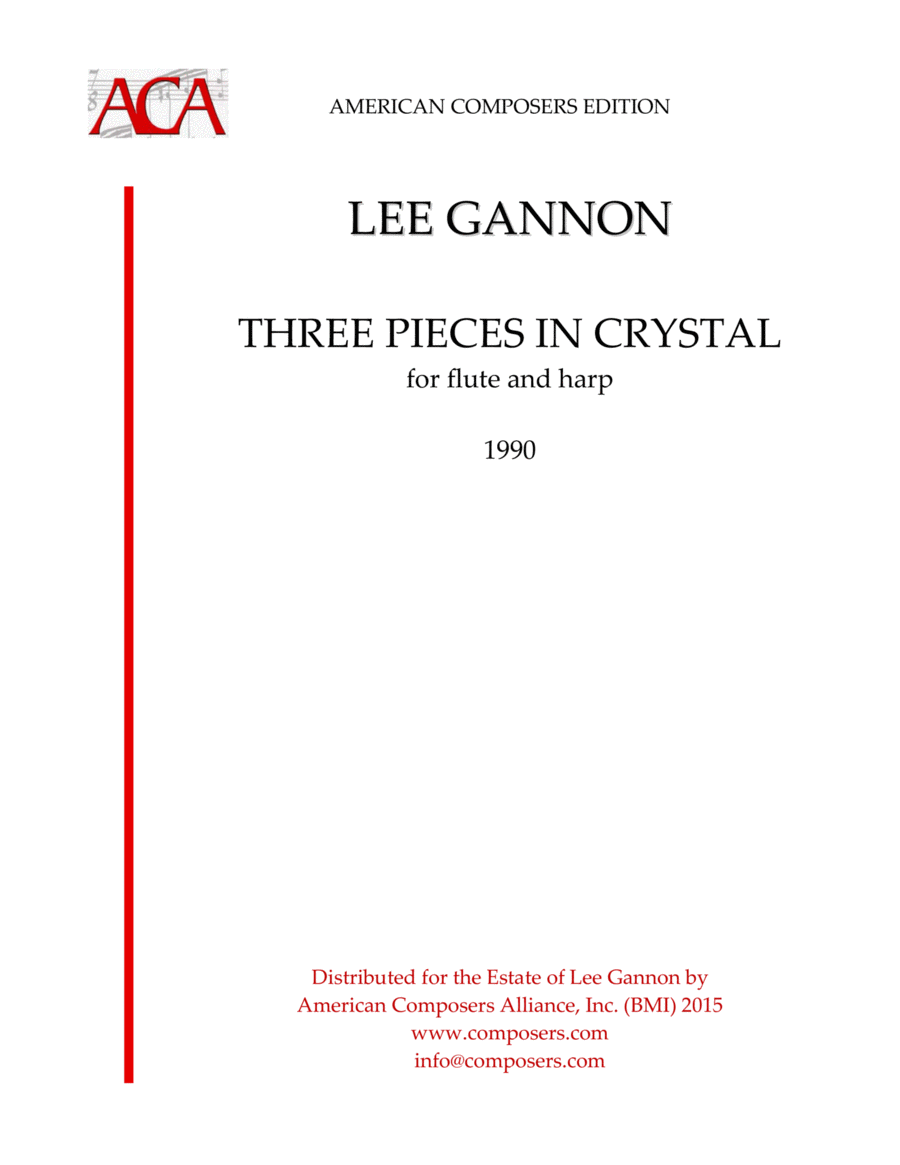 [Gannon] Three Pieces in Crystal Flute scores gallery preview page 1