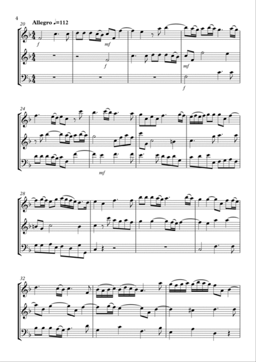 Sonata No.1 Op.3 Sonata No.1 Op.3 Woodwind Trio scores gallery preview page 4