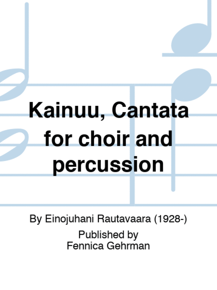 Kainuu, Cantata for choir and percussion 4-Part scores gallery preview page 1