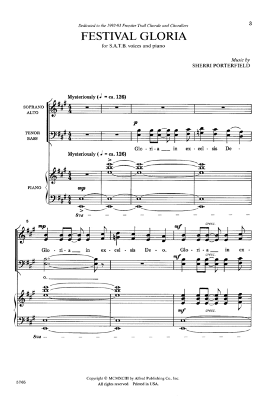 Festival Gloria 4-Part scores gallery preview page 2